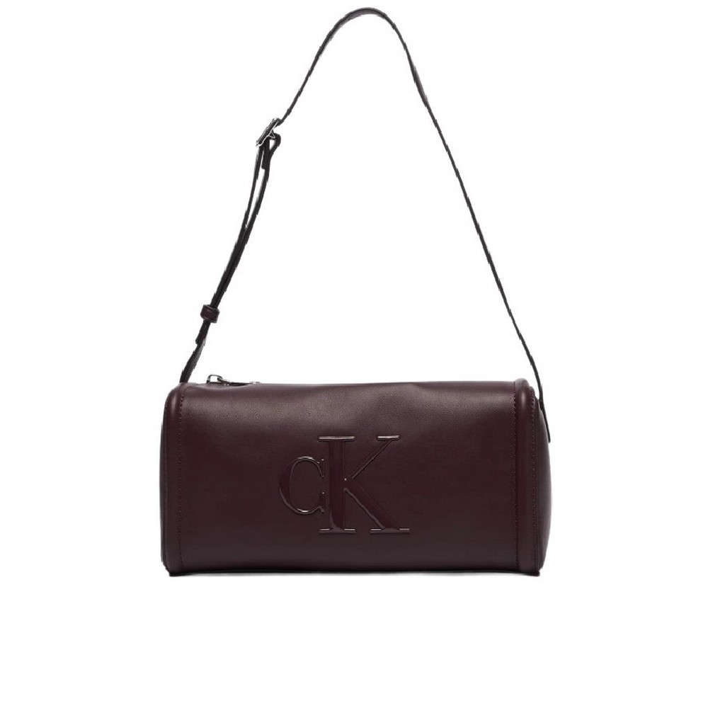 CALVIN KLEIN BOLD CK SLOUCHY SHOULDER BAG ΤΣΑΝΤΑ ΓΥΝΑΙΚΕΙΑ BORDEAUX