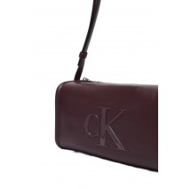 CALVIN KLEIN BOLD CK SLOUCHY SHOULDER BAG ΤΣΑΝΤΑ ΓΥΝΑΙΚΕΙΑ BORDEAUX