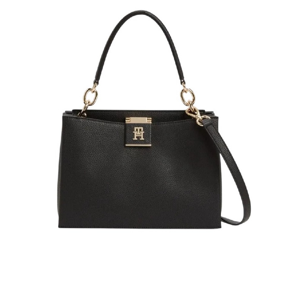 TOMMY HILFIGER HER TOTE ΤΣΑΝΤΑ ΓΥΝΑΙΚΕΙΑ BLACK