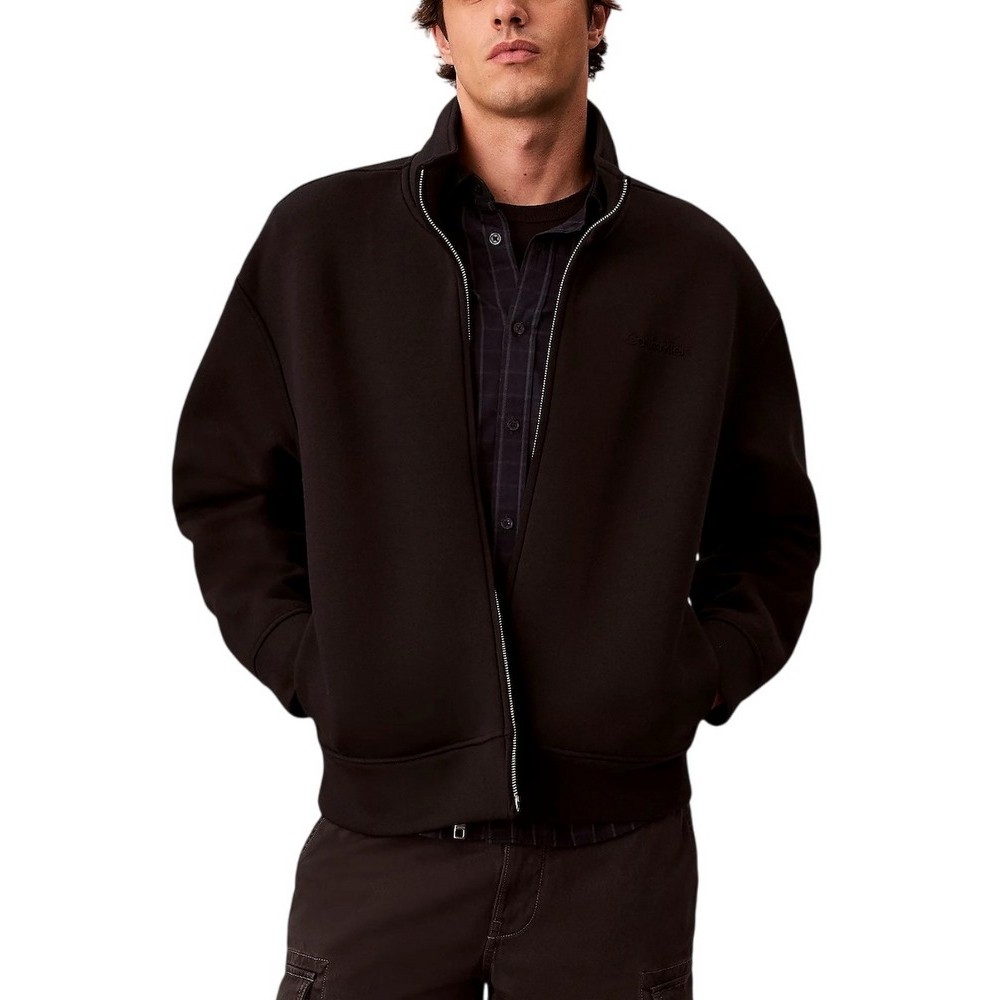 CALVIN KLEIN COOLING SPACER FULL ZIP JACKET ΖΑΚΕΤΑ ΦΟΥΤΕΡ ΑΝΔΡΙΚΗ BLACK