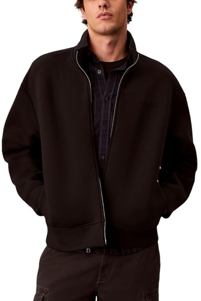 CALVIN KLEIN COOLING SPACER FULL ZIP JACKET ΖΑΚΕΤΑ ΦΟΥΤΕΡ ΑΝΔΡΙΚΗ BLACK