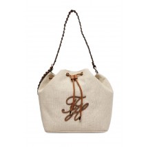 TOMMY HILFIGER ELEV SUMMER BUCKET CANVAS ΤΣΑΝΤΑ ΓΥΝΑΙΚΕΙΑ SAND