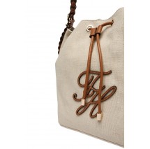 TOMMY HILFIGER ELEV SUMMER BUCKET CANVAS ΤΣΑΝΤΑ ΓΥΝΑΙΚΕΙΑ SAND