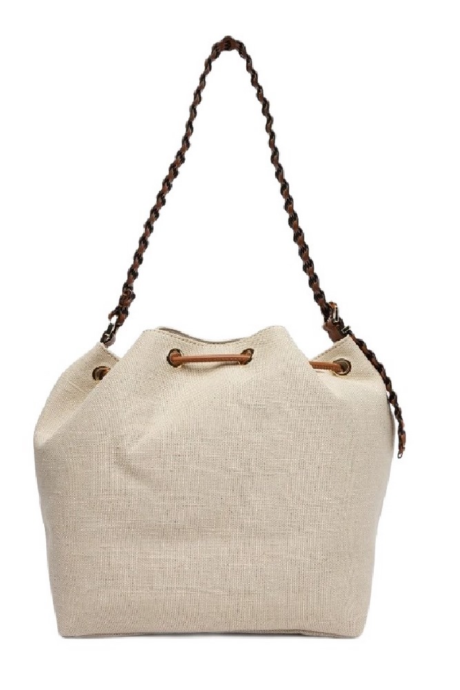 TOMMY HILFIGER ELEV SUMMER BUCKET CANVAS ΤΣΑΝΤΑ ΓΥΝΑΙΚΕΙΑ SAND