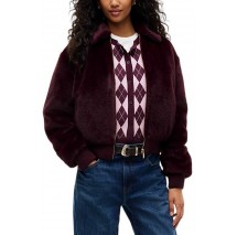 TOMMY JEANS FAUX FUR JACKET EXT ΜΠΟΥΦΑΝ ΓΥΝΑΙΚΕΙΟ BERRY