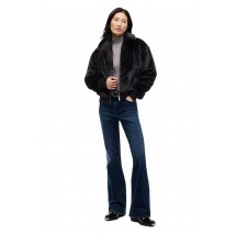 TOMMY JEANS FAUX FUR JACKET EXT ΜΠΟΥΦΑΝ ΓΥΝΑΙΚΕΙΟ BLACK