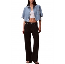 CALVIN KLEIN JEANS BOXY CROPPED DENIM SHIRT VINTAGE ΤΖΙΝ ΠΟΥΚΑΜΙΣΟ ΓΥΝΑΙΚΕΙΟ LIGHT DENIM