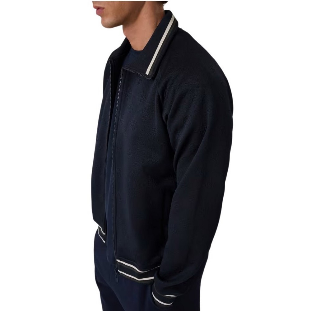 GUESS WALLACE FULL ZIP SWEATSHIRT ΖΑΚΕΤΑ ΦΟΥΤΕΡ ΑΝΔΡΙΚΗ NAVY