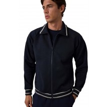 GUESS WALLACE FULL ZIP SWEATSHIRT ΖΑΚΕΤΑ ΦΟΥΤΕΡ ΑΝΔΡΙΚΗ NAVY