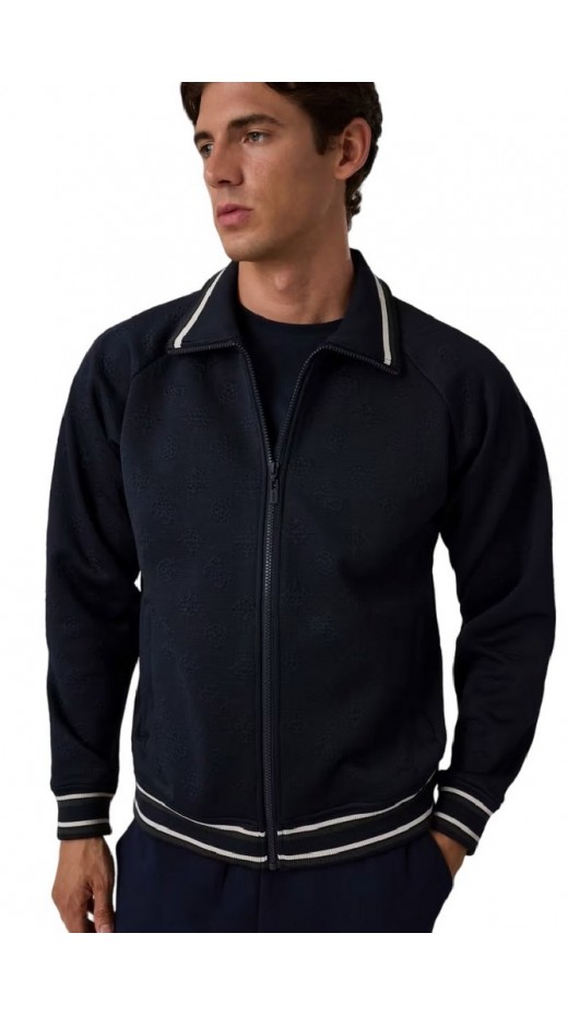 GUESS WALLACE FULL ZIP SWEATSHIRT ΖΑΚΕΤΑ ΦΟΥΤΕΡ ΑΝΔΡΙΚΗ NAVY