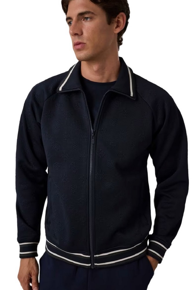 GUESS WALLACE FULL ZIP SWEATSHIRT ΖΑΚΕΤΑ ΦΟΥΤΕΡ ΑΝΔΡΙΚΗ NAVY