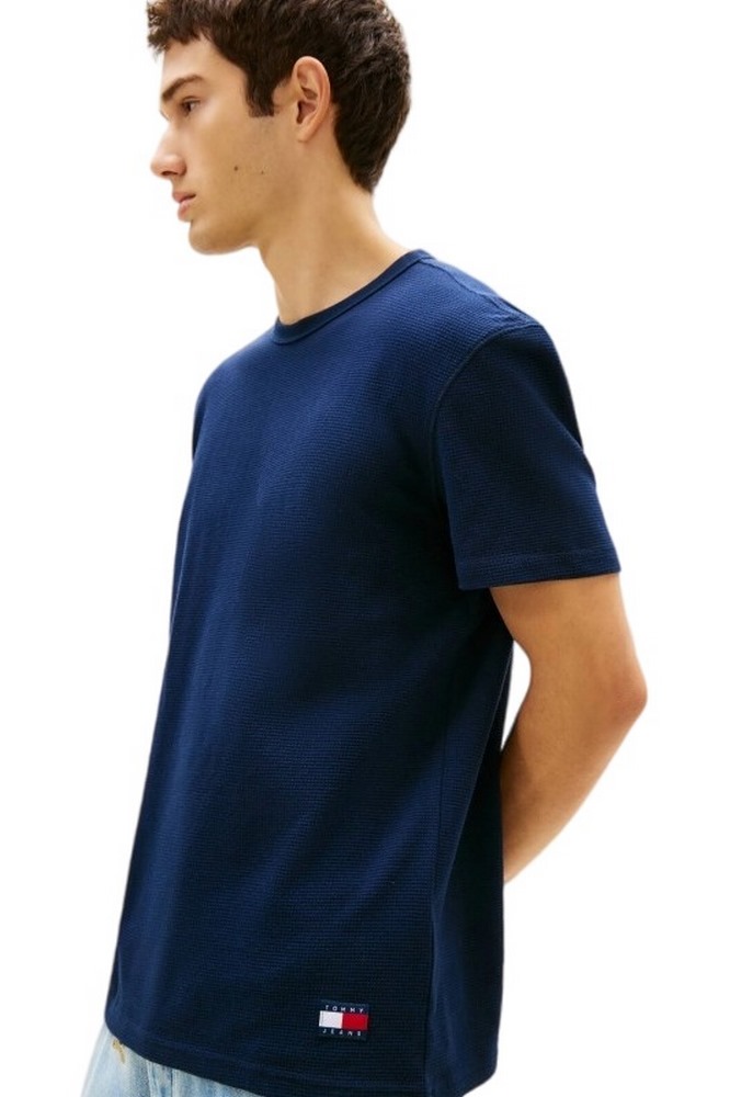 TOMMY JEANS REG WAFFLE TEE T-SHIRT ΜΠΛΟΥΖΑ ΑΝΔΡΙΚΗ NAVY
