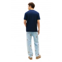 TOMMY JEANS REG WAFFLE TEE T-SHIRT ΜΠΛΟΥΖΑ ΑΝΔΡΙΚΗ NAVY