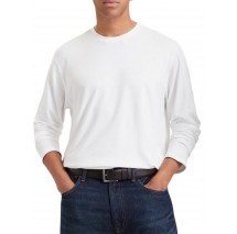 CALVIN KLEIN SUPIMA INTERLOCK SOLID CREWNECK ΜΠΛΟΥΖΑ ΜΑΚΡΥΜΑΝΙΚΗ ΑΝΔΡΙΚΗ BRIGHT WHITE