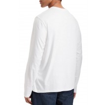 CALVIN KLEIN SUPIMA INTERLOCK SOLID CREWNECK ΜΠΛΟΥΖΑ ΜΑΚΡΥΜΑΝΙΚΗ ΑΝΔΡΙΚΗ BRIGHT WHITE