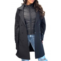 GUESS DILETTA 2 IN 1 TRENCH ΚΑΜΠΑΡΝΤΙΝΑ ΓΥΝΑΙΚΕΙΑ BLACK