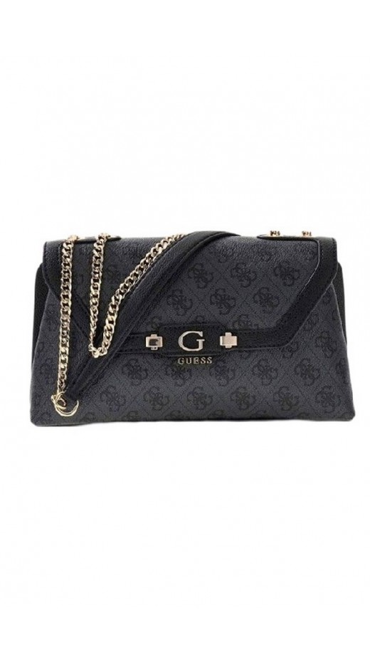 GUESS LINDSEY CONVERTIBLE XBODY FLAP ΤΣΑΝΤΑ ΓΥΝΑΙΚΕΙΑ DARK GREY