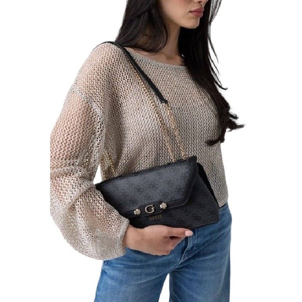 GUESS LINDSEY CONVERTIBLE XBODY FLAP ΤΣΑΝΤΑ ΓΥΝΑΙΚΕΙΑ DARK GREY