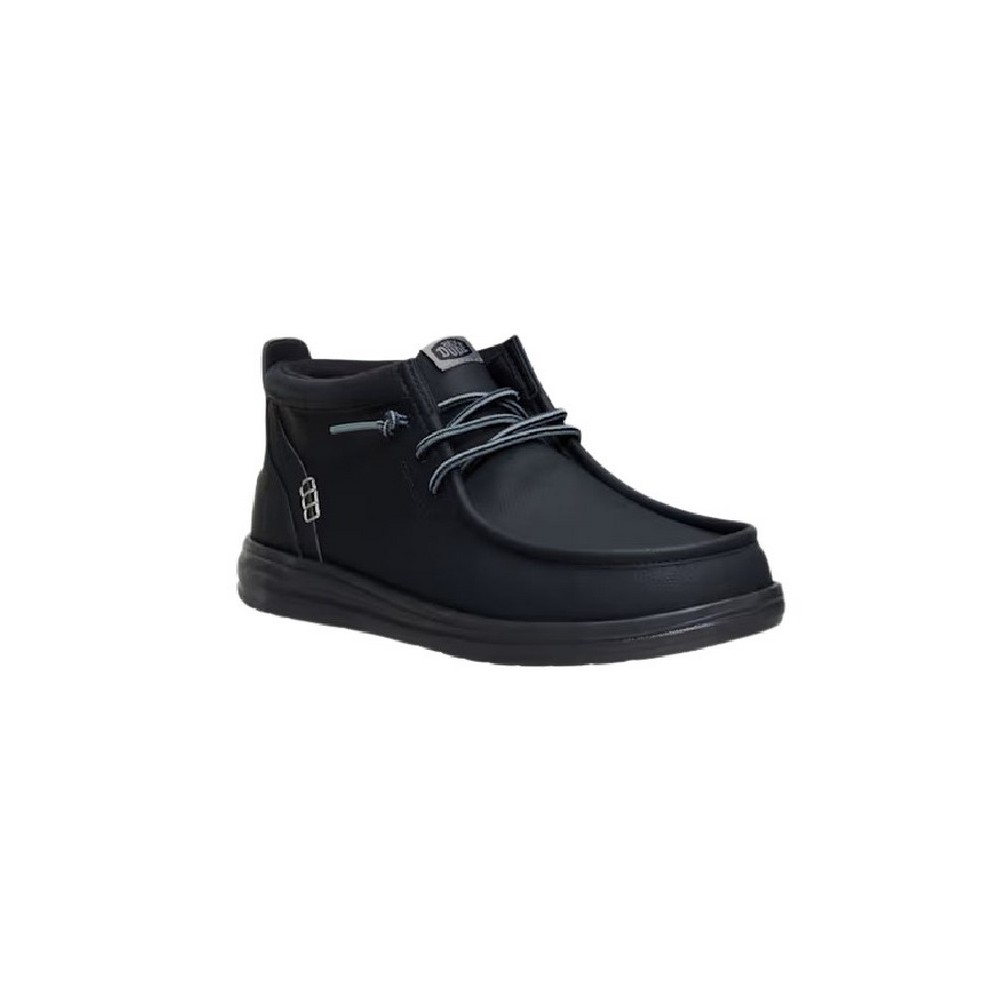 HEY DUDE WALLY MID GRIP CLASSIC ΠΑΠΟΥΤΣΙ ΑΝΔΡΙΚΟ BLACK/BLACK