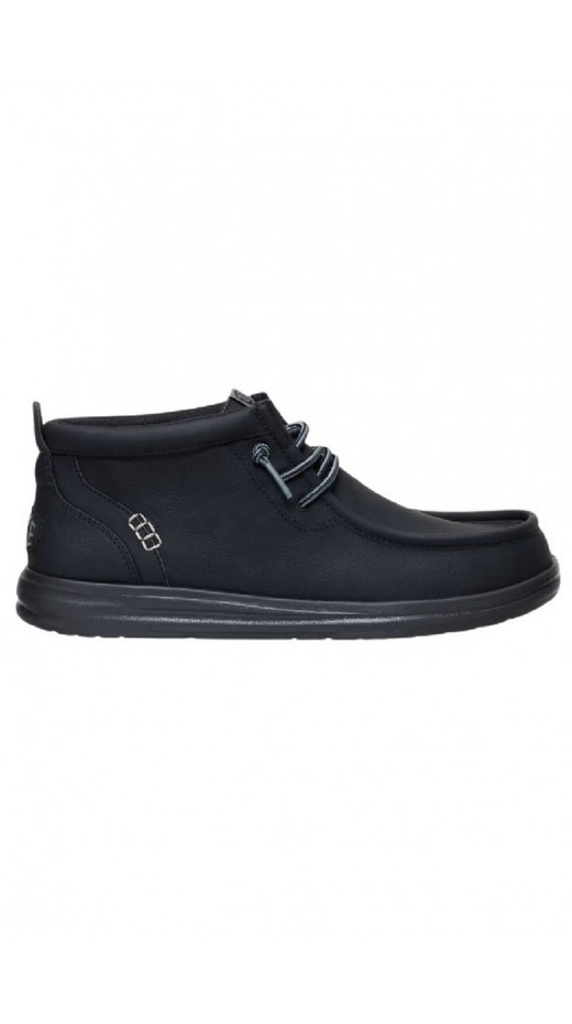 HEY DUDE WALLY MID GRIP CLASSIC ΠΑΠΟΥΤΣΙ ΑΝΔΡΙΚΟ BLACK/BLACK