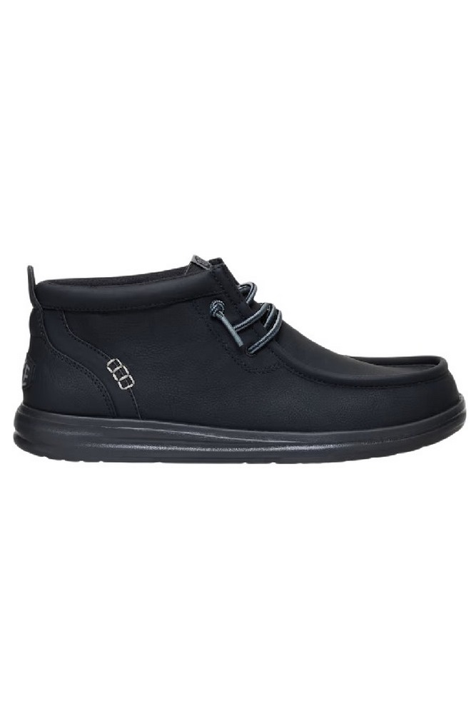 HEY DUDE WALLY MID GRIP CLASSIC ΠΑΠΟΥΤΣΙ ΑΝΔΡΙΚΟ BLACK/BLACK