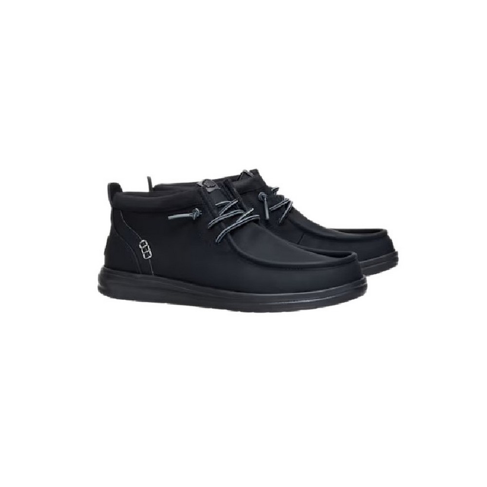 HEY DUDE WALLY MID GRIP CLASSIC ΠΑΠΟΥΤΣΙ ΑΝΔΡΙΚΟ BLACK/BLACK