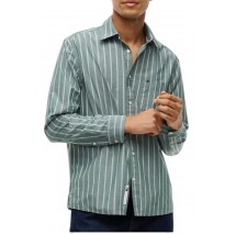 TOMMY JEANS REG POPLIN PATTERN SHIRT ΠΟΥΚΑΜΙΣΟ ΑΝΔΡΙΚΟ GREEN