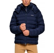 CALVIN KLEIN LTWT NYLON HOODED PUFFER JKT ΜΠΟΥΦΑΝ ΑΝΔΡΙΚΟ NAVY