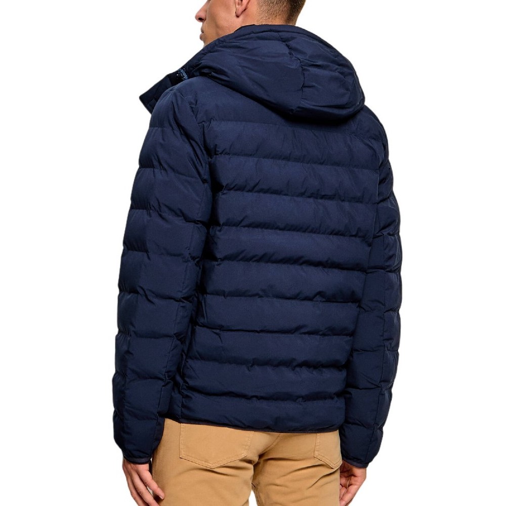CALVIN KLEIN LTWT NYLON HOODED PUFFER JKT ΜΠΟΥΦΑΝ ΑΝΔΡΙΚΟ NAVY