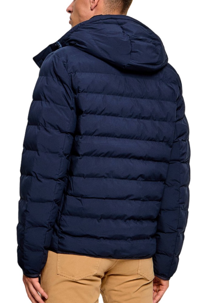CALVIN KLEIN LTWT NYLON HOODED PUFFER JKT ΜΠΟΥΦΑΝ ΑΝΔΡΙΚΟ NAVY