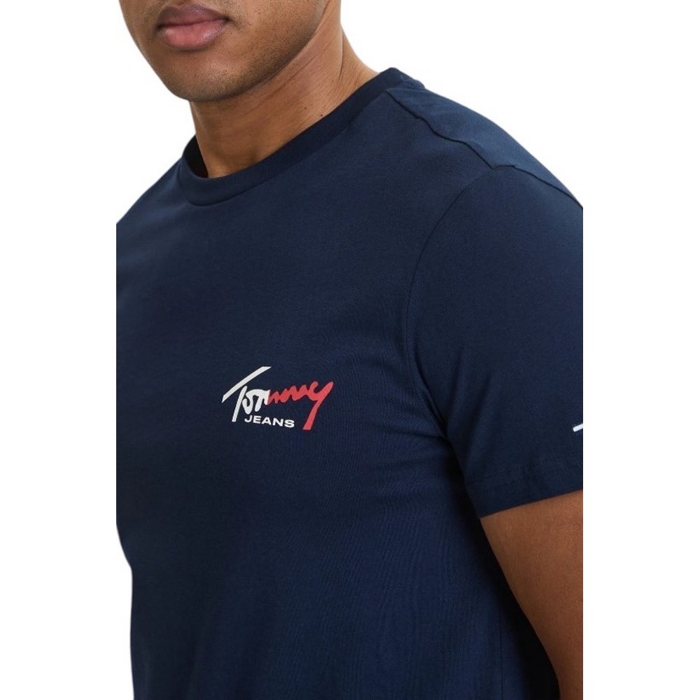 TOMMY JEANS REG SIGN SHIFT TEE EXT T-SHIRT ΜΠΛΟΥΖΑ ΑΝΔΡΙΚΗ NAVY