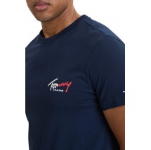 TOMMY JEANS REG SIGN SHIFT TEE EXT T-SHIRT ΜΠΛΟΥΖΑ ΑΝΔΡΙΚΗ NAVY