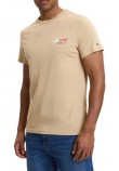 TOMMY JEANS REG SIGN SHIFT TEE EXT T-SHIRT ΜΠΛΟΥΖΑ ΑΝΔΡΙΚΗ BEIGE
