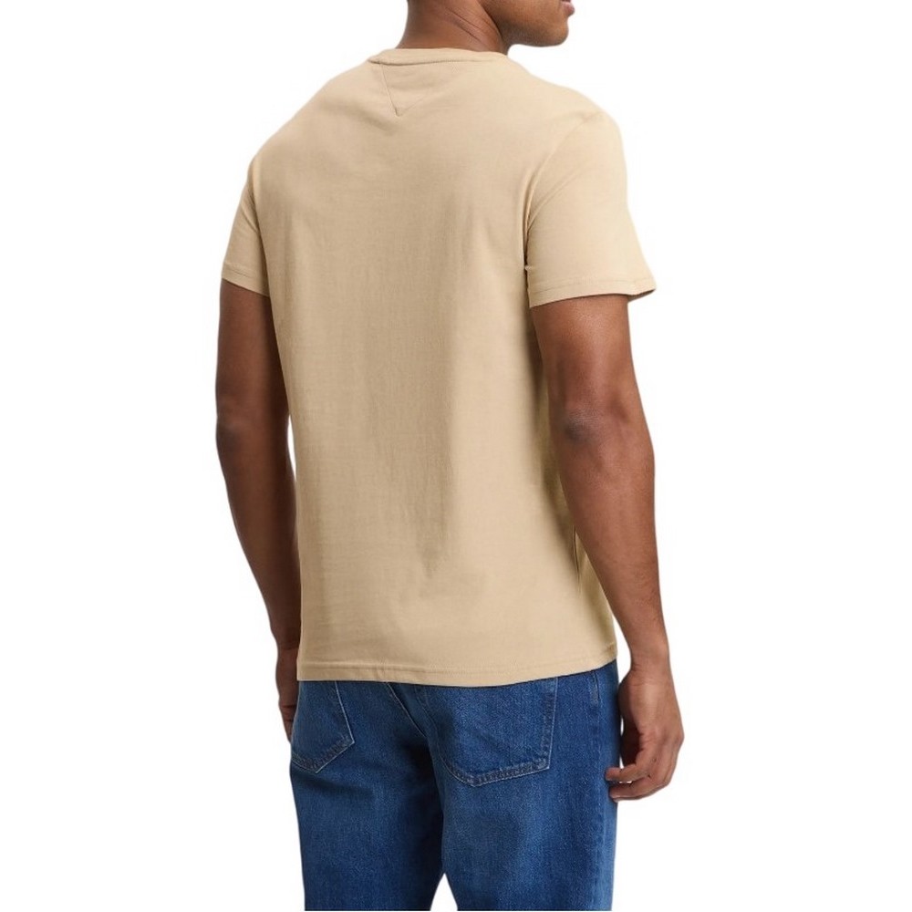 TOMMY JEANS REG SIGN SHIFT TEE EXT T-SHIRT ΜΠΛΟΥΖΑ ΑΝΔΡΙΚΗ BEIGE
