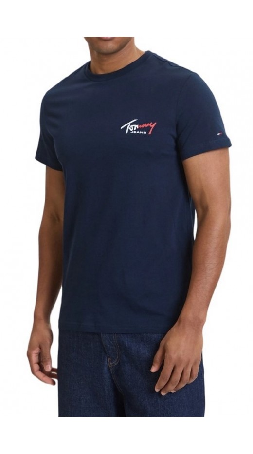 TOMMY JEANS REG SIGN SHIFT TEE EXT T-SHIRT ΜΠΛΟΥΖΑ ΑΝΔΡΙΚΗ NAVY