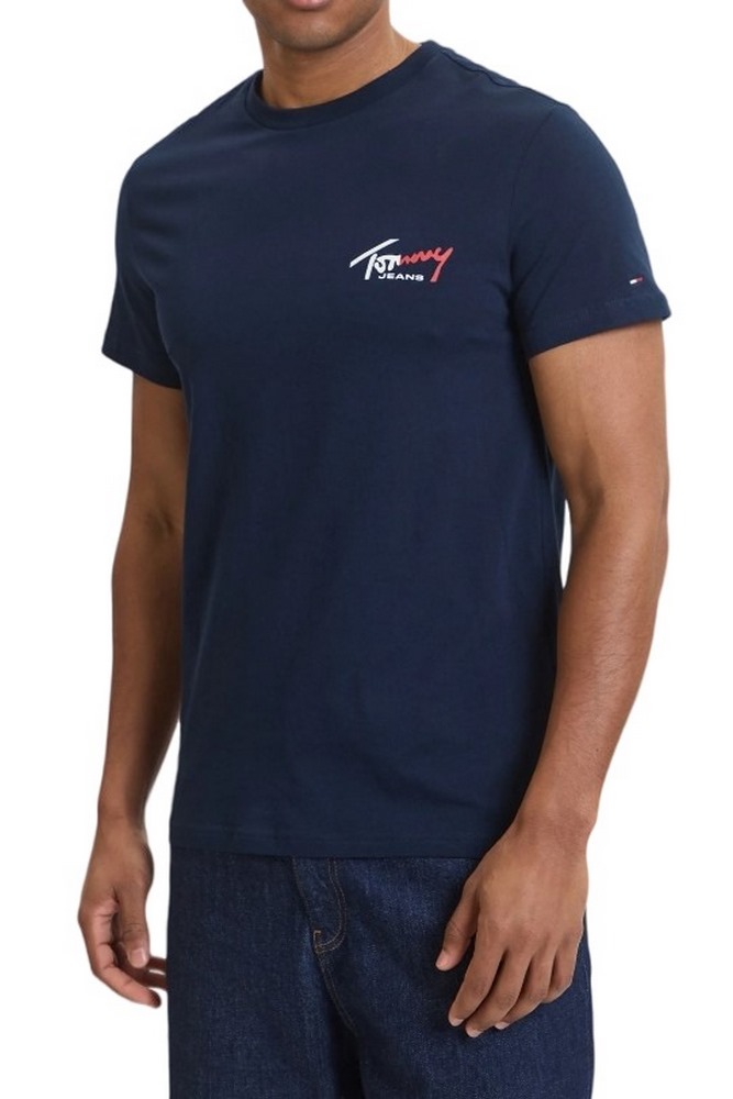 TOMMY JEANS REG SIGN SHIFT TEE EXT T-SHIRT ΜΠΛΟΥΖΑ ΑΝΔΡΙΚΗ NAVY