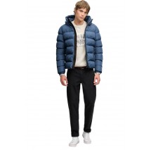 SUPERDRY HOODED SPORTS PUFFER JACKET ΜΠΟΥΦΑΝ ΑΝΔΡΙΚΟ BLUE
