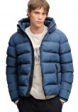 SUPERDRY HOODED SPORTS PUFFER JACKET ΜΠΟΥΦΑΝ ΑΝΔΡΙΚΟ BLUE