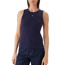 CALVIN KLEIN JEANS SL MONOGRAM PATCH WAFFLE RACER ΤΟΠ ΓΥΝΑΙΚΕΙΟ DARK BLUE
