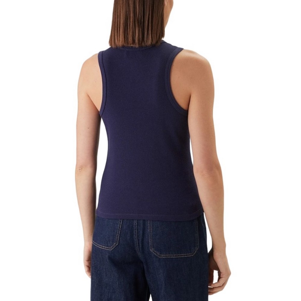 CALVIN KLEIN JEANS SL MONOGRAM PATCH WAFFLE RACER ΤΟΠ ΓΥΝΑΙΚΕΙΟ DARK BLUE