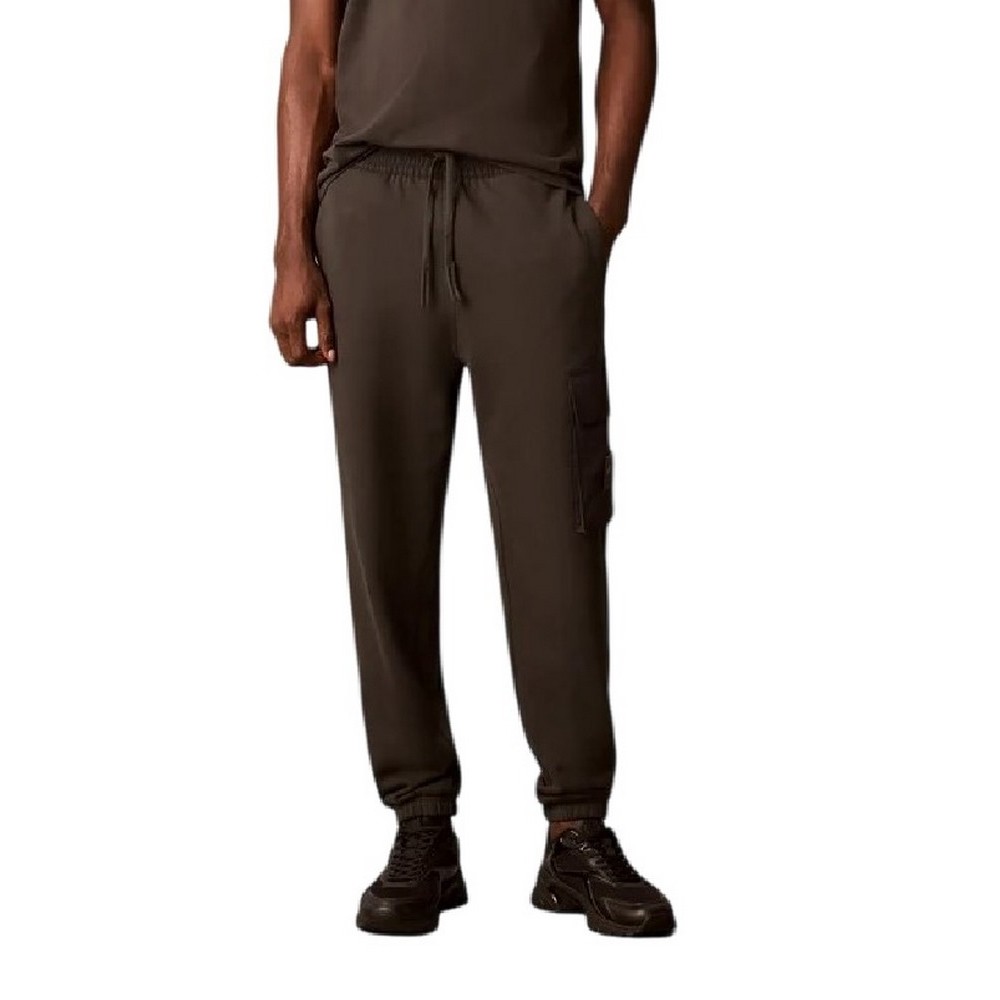 CALVIN KLEIN JEANS EU 350TERRY BADGE JOGGER ΦΟΡΜΑ ΠΑΝΤΕΛΟΝΙ ΑΝΔΡΙΚΟ ANTHRACHITE