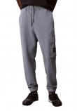 CALVIN KLEIN JEANS EU 350TERRY BADGE JOGGER ΦΟΡΜΑ ΠΑΝΤΕΛΟΝΙ ΑΝΔΡΙΚΟ STEEL GRAY
