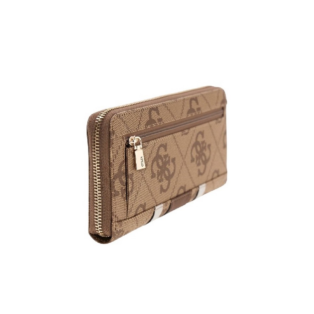 GUESS LAUREL II SLG LRG ZIP AROUND ΠΟΡΤΟΦΟΛΙ ΓΥΝΑΙΚΕΙΟ LATTE