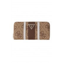 GUESS LAUREL II SLG LRG ZIP AROUND ΠΟΡΤΟΦΟΛΙ ΓΥΝΑΙΚΕΙΟ LATTE