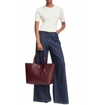 TOMMY HILFIGER ICON TOTE MONO ΤΣΑΝΤΑ ΓΥΝΑΙΚΕΙΑ BORDEAUX