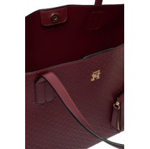 TOMMY HILFIGER ICON TOTE MONO ΤΣΑΝΤΑ ΓΥΝΑΙΚΕΙΑ BORDEAUX