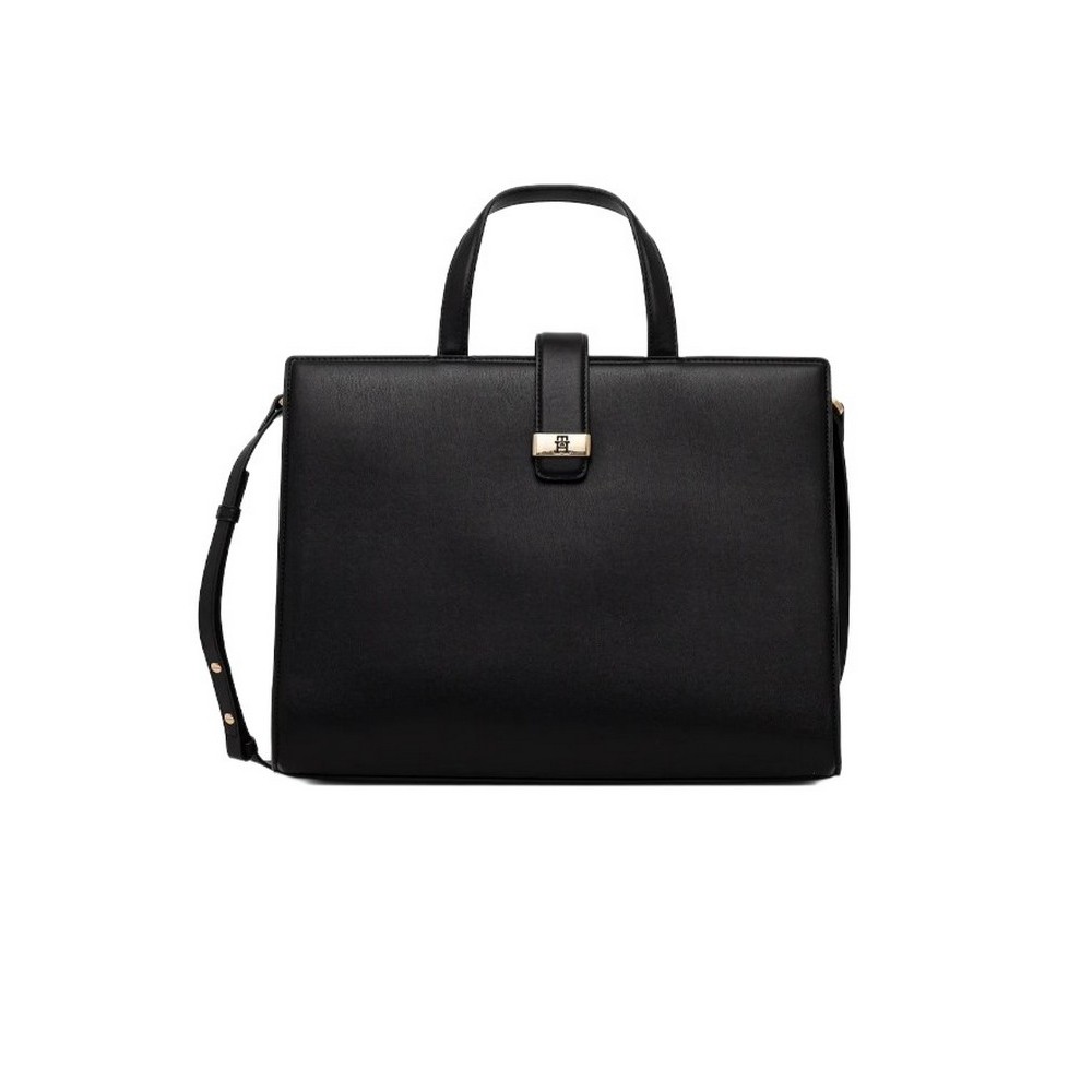 TOMMY HILFIGER HERITAGE SATCHEL ΤΣΑΝΤΑ ΓΥΝΑΙΚΕΙΑ BLACK