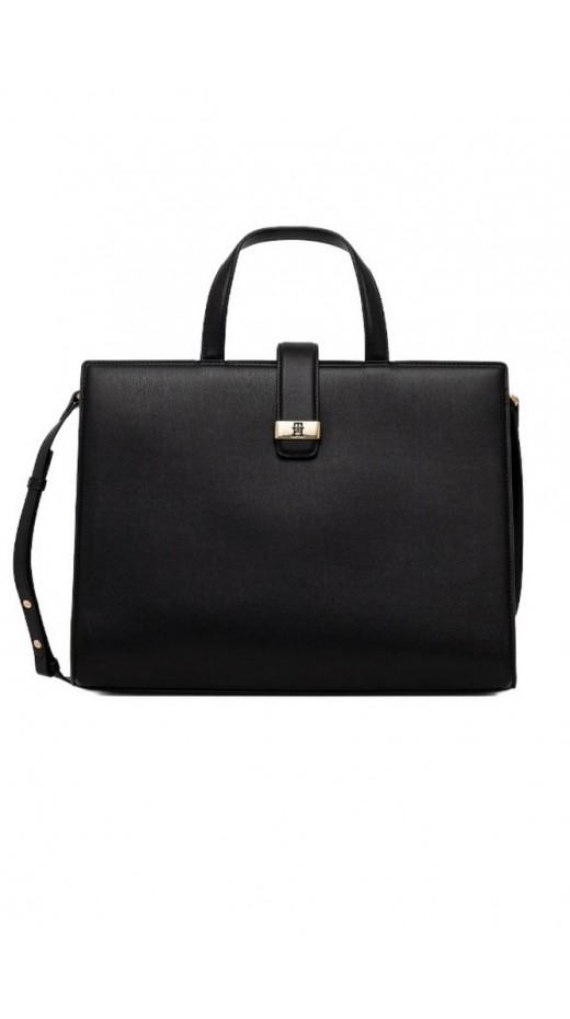 TOMMY HILFIGER HERITAGE SATCHEL ΤΣΑΝΤΑ ΓΥΝΑΙΚΕΙΑ BLACK