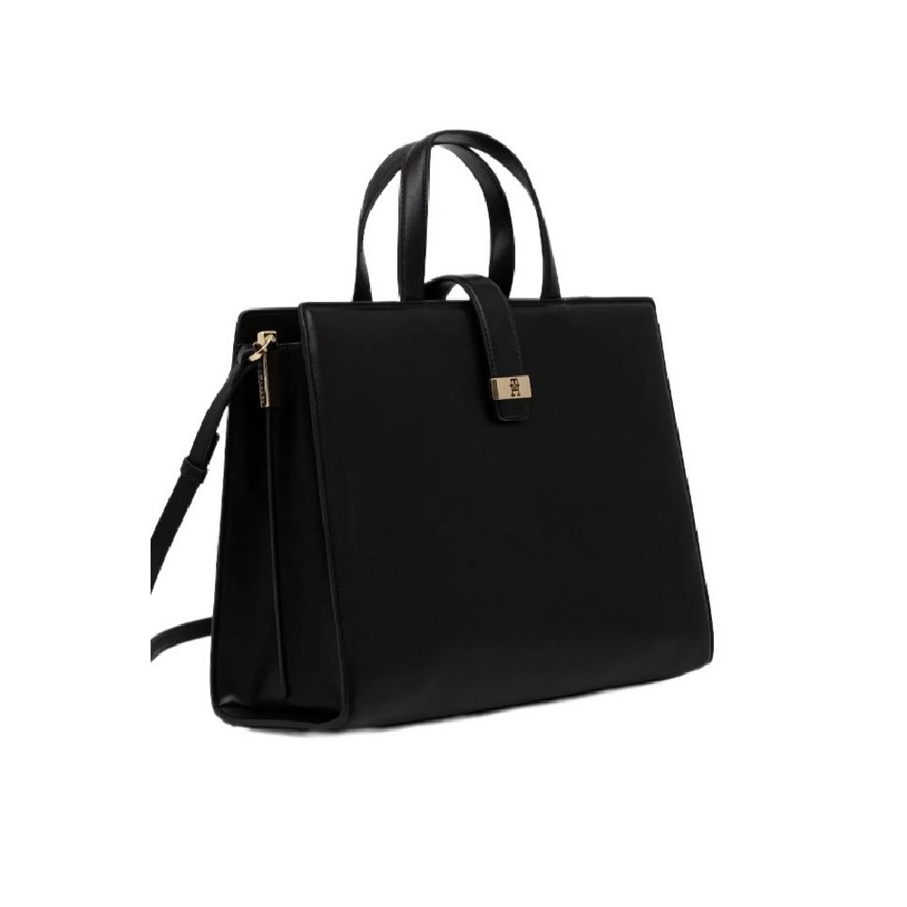 TOMMY HILFIGER HERITAGE SATCHEL ΤΣΑΝΤΑ ΓΥΝΑΙΚΕΙΑ BLACK