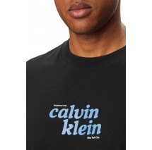 CALVIN KLEIN JEANS 20S CALVINKLEIN TRVL FONT GRA T-SHIRT ΜΠΛΟΥΖΑ ΑΝΔΡΙΚΗ BLACK